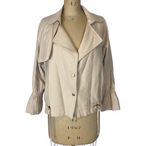 Allison New York Cream Slouchy Trench Jacket Size S